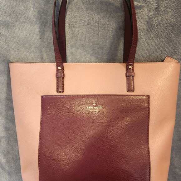 MAUVE-O-LOUS! KATE SPADE Tote  Bag  Sadie Leather AUTHENTIC Good Condition! - Picture 7 of 7
